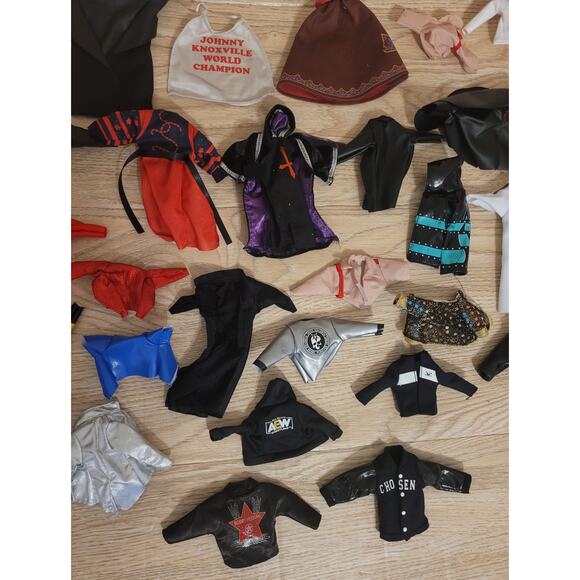 Lot Of 36 AEW Jazwares WWE Mattel Cloth Jackets and Capes Loose Accessories NXT - Picture 3 of 4